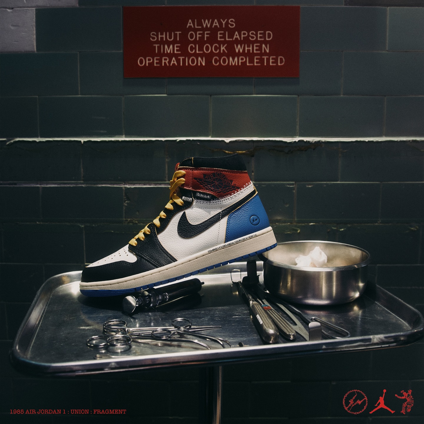 JORDAN Jordan 1 Retro High OG SP Fragment x Union LA Varsity Red Sport Royal, product photo 2