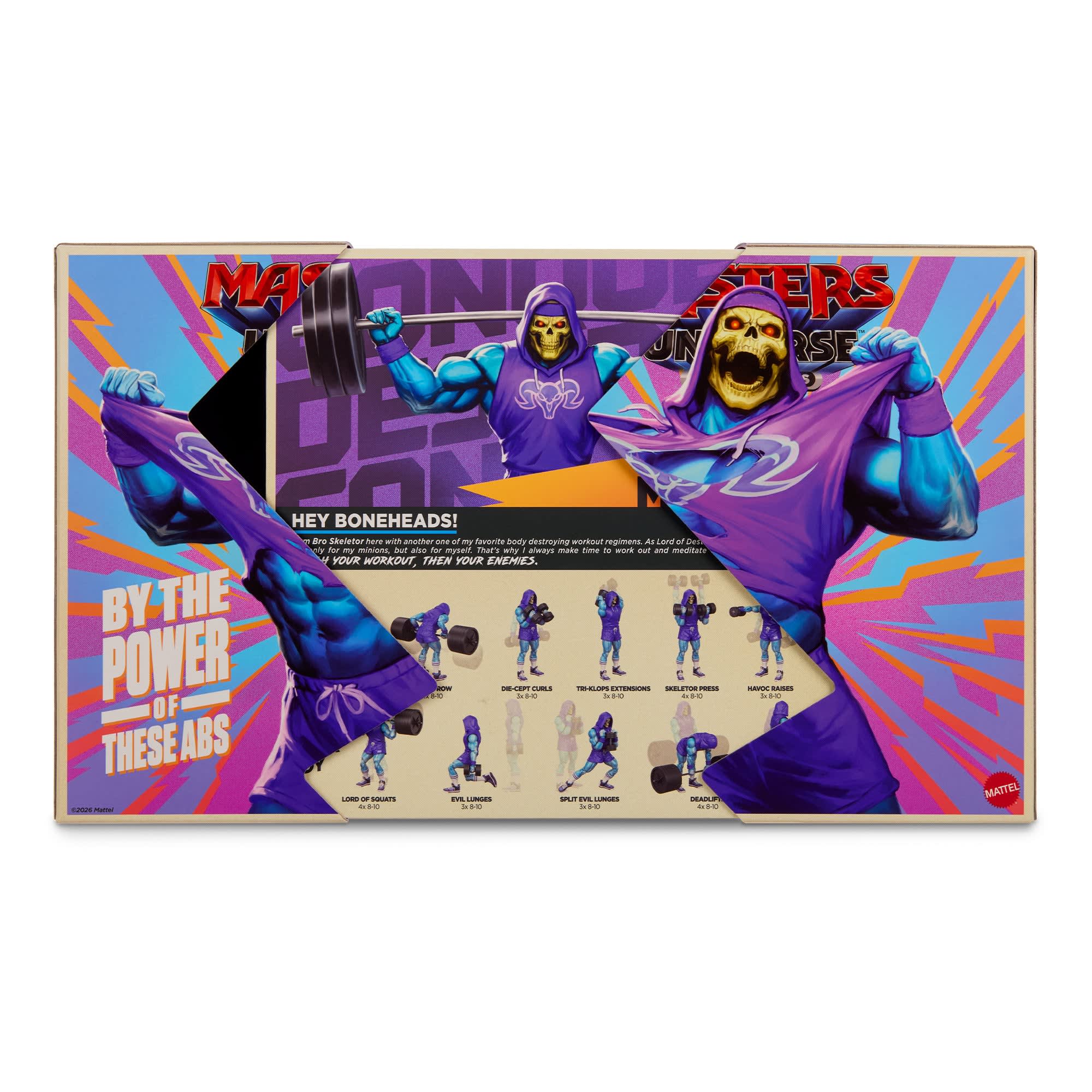 MATTEL Masters of the Universe Gym Bro Skeletor Action Figure Sekelot Action Figure, product photo 2
